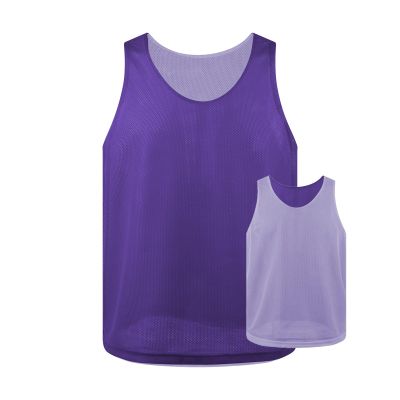 TopTie Reversible Training Vests Two Sides Sports Vest Football Jersey, Pinnies for Soccer Team for Adult and Youth-Purple/White-XLarge