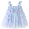 AGQT Toddler Girls Tutu Dress Sleeveless Kids Tulle Tutu Dress Birthday Party Babydoll Dresses Sequin Star-Light Blue Size 2-3T view 1