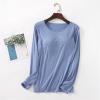 Cotton Cami Female Beautiful Cutout Tunics Stretchy Spring Pleated Fit Solid Color Hiking Short Sleeve O-Neck Camisoles for Womens view 2