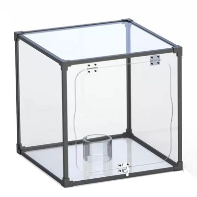 WIGING Display Case for Collectibles, Stackable Assemble Countertop Box with Door Lock for Displaying Toys, Dolls, Football, Basketball, Volleyball Clear Display Stand (Color : Clear, Size : 1pcs)