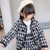 Children Kids Toddler Infant Baby Girls Long Sleeve Patchwork Coat Jacket Outer Plaid Skirt Outfit (Black, 18-24 Months) view 3