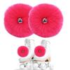 Blaward 2 Pieces Roller Skate Pom Poms for Women Girls Princess Tie-on Ice Skate Pompom Puff Balls with Jingle Bells Fuzzy Pom Poms for Quad Roller Skate Accessories view 1