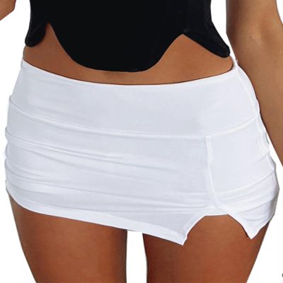 Justalwart Women White Mini Skirt (US 0-2)