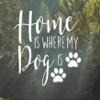 Kramer Home is Where My Dog is w/Paw Prints Sticker for Car Vinyl Decal Window Truck Car Bumper Sticker Motorcycle Decal 5.5  5.5 in. (Silver) view 1