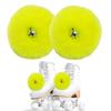 2 Pieces Roller Skate Pom Poms for Women Girls Princess Tie-on Ice Skate Pompom Puff Balls with Jingle Bells Fuzzy Pom Poms for Quad Roller Skate Accessories view 1