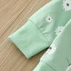 Newborn Infant Baby Girls Cotton Print Flower Autumn Dinosaur Long Sleeve Pants Squiggles Baby (Green, 9-12 Months) view 2