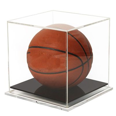WIGING Display Case for Collectibles, All-in-one Acrylic Storage Box, Basketball Dust-Proof Cover, Dustproof Protection Showcase for Display Footballs (Color : White)