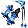 HSQMA MTB Bike Disc Brake Hubs 32 Holes Bicycle Bearing Hub 120 Clicks 6 Claws QR 100/135mm Front Rear Hub Set XD/XDR 11 12 Speed (Color : 32H Blue) view 1