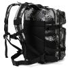 QT&QY Military Tactical Backpacks For Men Army Molle Daypack 45L Large 3 Day Bug Out Bag Gym Rucksack With Bottle Holder Black Camo view 3