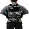 QT&QY Military Tactical Backpacks For Men Army Molle Daypack 45L Large 3 Day Bug Out Bag Gym Rucksack With Bottle Holder Black Camo view 4