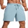 CRZ YOGA Men's Linerless Workout Shorts 7'' - Quick Dry for Running Sports Athletic Gym with Pockets Light Grayish Blue Large view 1