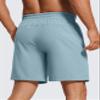 CRZ YOGA Men's Linerless Workout Shorts 7'' - Quick Dry for Running Sports Athletic Gym with Pockets Light Grayish Blue Large view 2