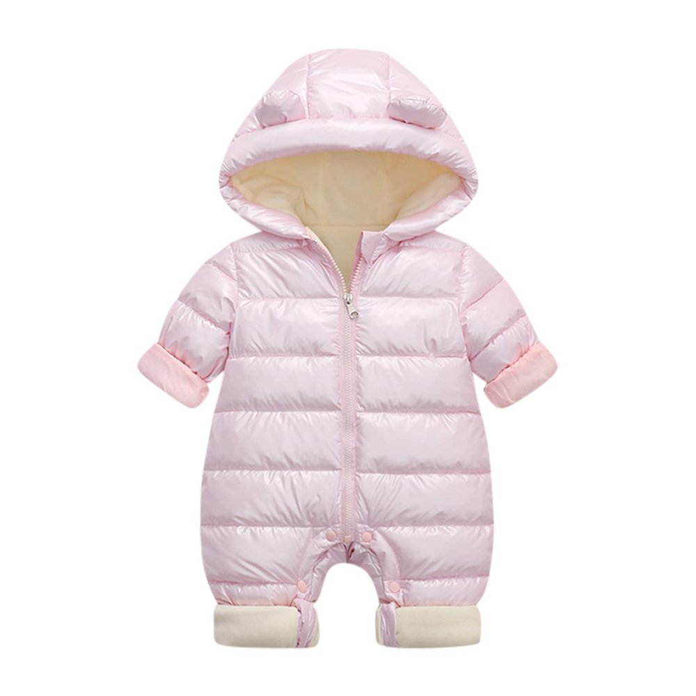 Infant Baby Boys Girls Snowsuit Romper Hoodied Footie Outwear Winter Jumpsuit Down Coat