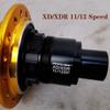 HSQMA MTB Bike Disc Brake Hubs 32 Holes Bicycle Bearing Hub 120 Clicks 6 Claws QR 100/135mm Front Rear Hub Set XD/XDR 11 12 Speed (Color : 32H Red) view 4