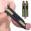 1 Pair Wristband Wrist Support Weight Lifting Gym Training Wrist Support Brace Straps Wraps Crossfit Powerlifting (Yellow) view 1