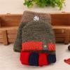 Toddler Soft Convertible Flip Top Fleece Color Block Gloves Kids Baby Boys Girls Winter Warm Knit (Brown, One Size) view 4