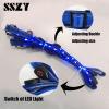 SSZYace Adjustable LED Horse Breastplate Collar, Nylon LED Night Flashing Light Bar Harness Tack Equestrian Safety Gear with 3 Lighting Modes and USB Rechargeable (Blue) view 2