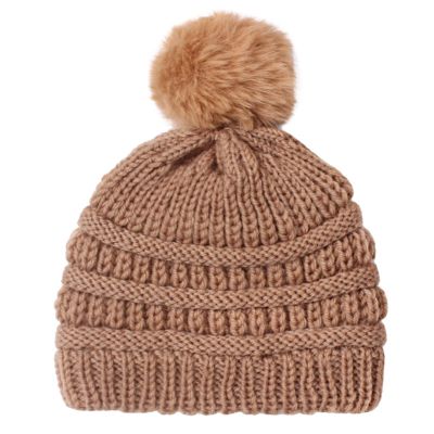 Baby Beaniess Hat, Infant Newborn Toddler Winter Warm Knit Pompom Cap for Little Boys Girls, Winter (Coffee, One Size)