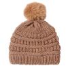 Baby Beaniess Hat, Infant Newborn Toddler Winter Warm Knit Pompom Cap for Little Boys Girls, Winter (Coffee, One Size) view 1