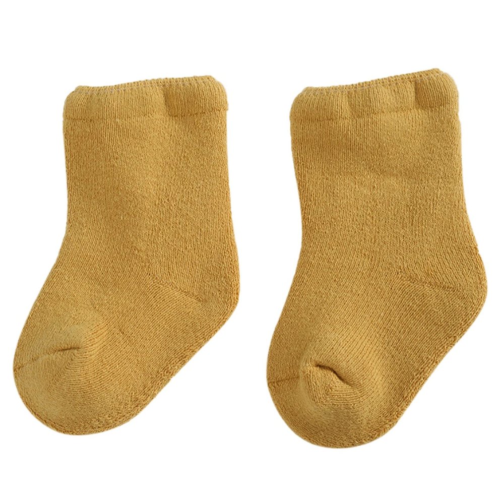 Kids Winter Warm Long Toddlers Boys Girls Children Princess Floor and Winter Sock Shoes (Yellow, 12-36 Months)