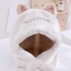 Toddler Boys Girls Winter Hat Scarf Warm Plush Thick Ear Protection Hat Integrated Hat Fox Ears Cute (White, One Size) view 2