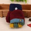 Toddler Soft Convertible Flip Top Fleece Color Block Gloves Kids Baby Boys Girls Winter Warm Knit (Wine, One Size) view 4