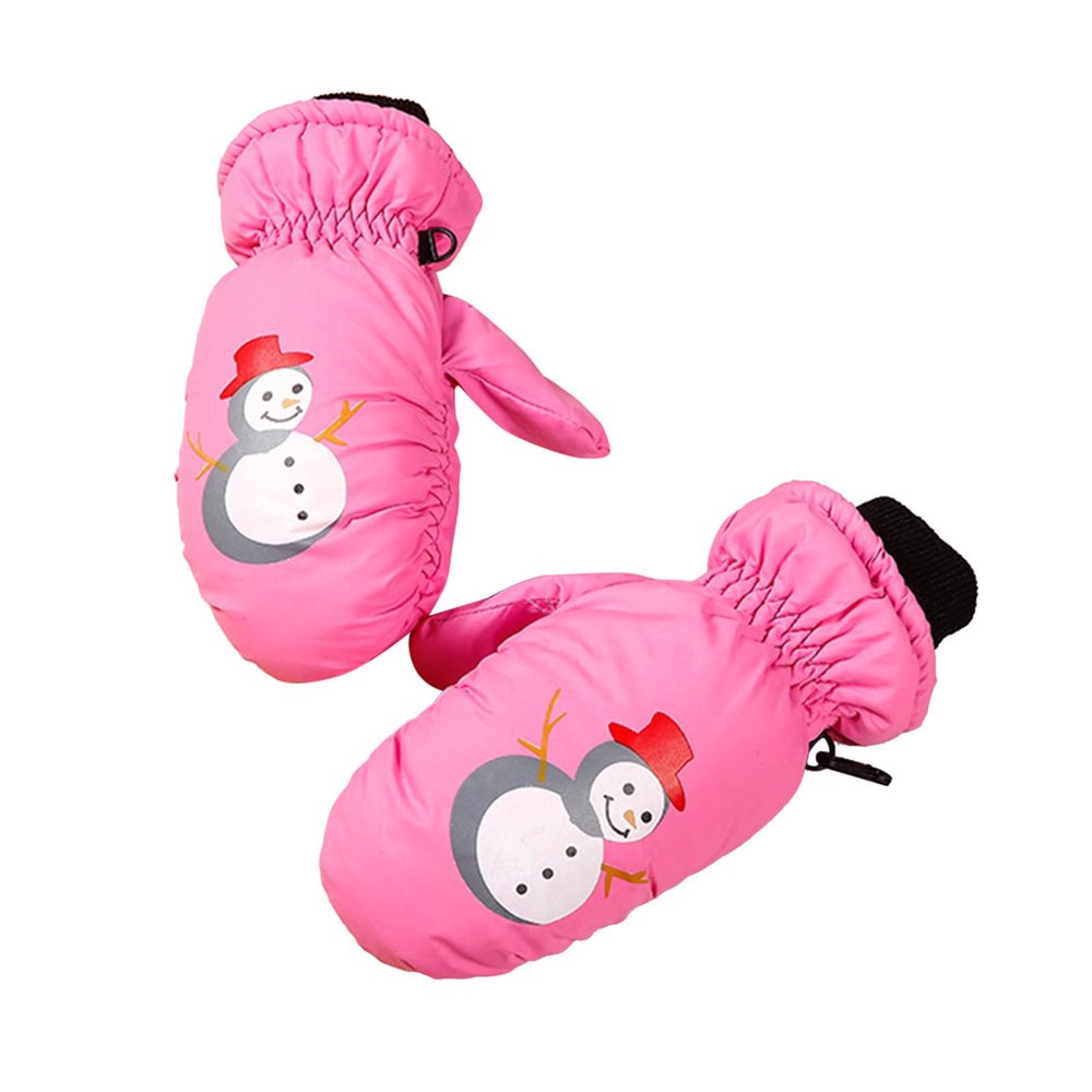Kids Winter Gloves Waterproof Snow Ski Gloves Warm Unisex Camouflage Gloves for Cold Weather Girls Boys Children (F, S)