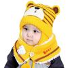 Baby Boy Girl Winter Hat Toddler Bear Ear Cap Beaniess Hat With Scarf Fleece Lined Knitted Cap (Yellow, One Size) view 1
