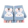 Winter Gloves for Toddler Kids Cartoon Boys Girls Soft Warm Wool Lined Gloves Full Finger Children (Blue, One Size) view 1