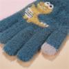 Toddler Winter Mittens Kid Gloves Stretch Full Finger Winter Protection Warm Knit Gloves for Boys (Dark Blue, One Size) view 3