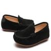 DADAWEN Toddler Little Kid Boys Girls Soft Suede Leather Slip On Flat Boat Dress Shoes Wedding Church Oxford Shoes Loafers Black US Size 7 M Toddler view 4
