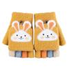 Winter Gloves for Toddler Kids Cartoon Boys Girls Soft Warm Wool Lined Gloves Full Finger Children (Yellow, One Size) view 1