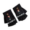 Cartoon Convertible Flip Top Gloves Toddler Kids Winter Wool Knit Fingerless Gloves with Mitten Cover (Black, One Size) view 1