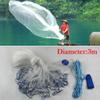 10 ft Hand Throw Fishing Net Freshwater and Saltwater Fishing Cast Net Hand Cast Fishing Net Spin Network Bait Fish Net Easy Throw Casting Net with Sinker view 3