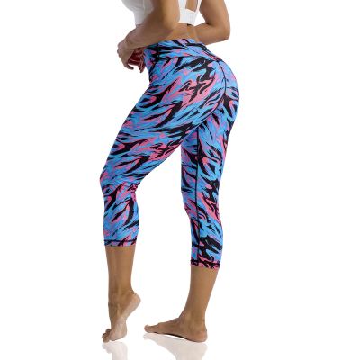 Capri Leggings for Women Tummy Control Printed Yoga Capris Squat Proof Workout Leggings for Women Liquify 1-3 X-Large