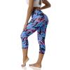Capri Leggings for Women Tummy Control Printed Yoga Capris Squat Proof Workout Leggings for Women Liquify 1-3 X-Large view 4