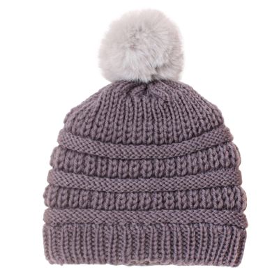 Baby Beaniess Hat, Infant Newborn Toddler Winter Warm Knit Pompom Cap for Little Boys Girls, Winter (Grey, One Size)
