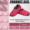 Geyoga 2 Pcs Rose Red Bowling Shoe Covers Polyester Bowling Shoe Protector Covers Accessories for Men Women Game Sports Supplies (Medium) view 3