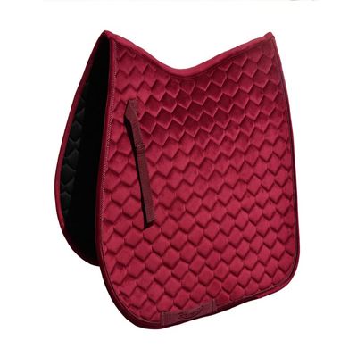 Rhinegold Velvet Hexagon GP Saddle Pad-Full-Bordeaux