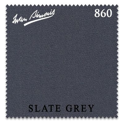 Iwan Simonis 860 Pool Billiard Table Cloth - Authorized Dealer (Slate Grey, 7 ft)