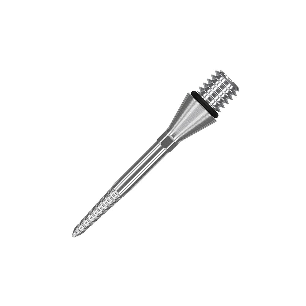 Target Darts Conversion Point Swiss Point Nano Silver 26mm Darts Points - Convert Soft Tip to Steel Tip