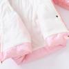 winying Kids Girls Medium Long Puffer Jacket Metallic Glitter Long Sleeve Winter Coat with Faux Fur Hooded Pink 7-8 Years view 2