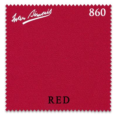 Iwan Simonis 860 Pool Billiard Table Cloth - Authorized Dealer (Red, 8 ft)
