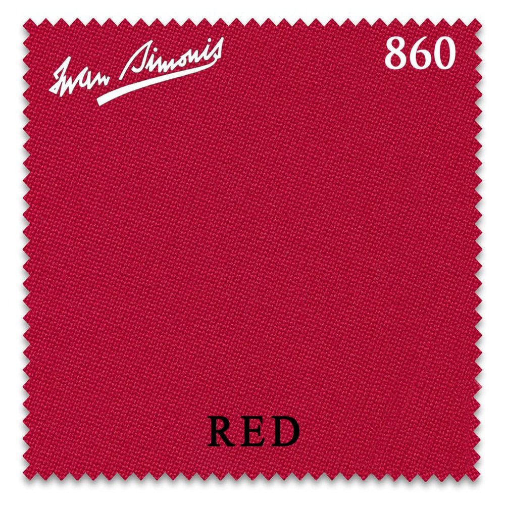 Iwan Simonis 860 Pool Billiard Table Cloth - Authorized Dealer (Red, 8 ft)