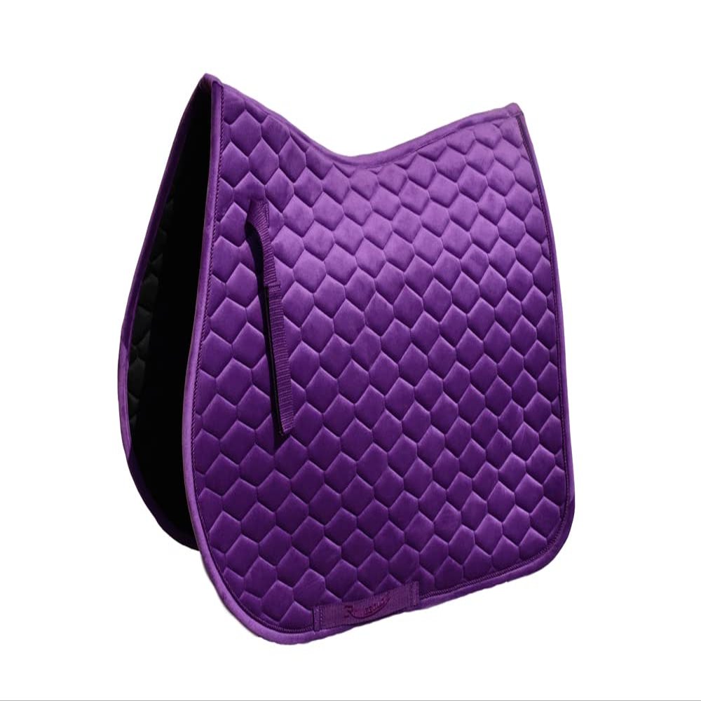 Rhinegold Velvet Hexagon GP Saddle Pad-Cob-Violet