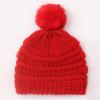 Baby Beaniess Hat, Infant Newborn Toddler Winter Warm Knit Pompom Cap for Little Boys Girls, Winter Warm (Red, One Size) view 3