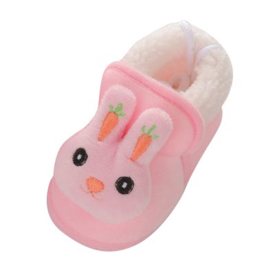 Baby Shoes Cute Fleece Warm Booties Shoes Fashion Printing Non Slip Breathable Toddler Baby Rain (Pink, 12-18 Months)