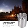Beufee Stainless Steel Camping Pot, 1L Outdoor Coffee Maker Cup French Press Coffee Maker Camping Cooking Pot with Foldable Handle Lid for Hiking view 3