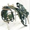 AMAZING HORSE STUFF Olive Green Nylon Driving Harness | Beige Patent Piping | Full | Cob | Pony | Shetland | Mini | (Pony) view 2