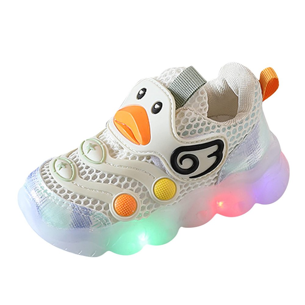 Children Shoes Sports Shoes Light Shoes Small White Shoes Light Board Shoes Non Slip Soft (Beige, 3-3.5 Years Toddler)